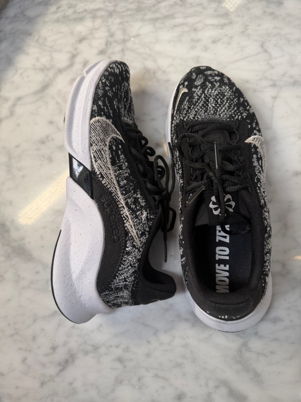 Nike SuperRep Go 2 Flyknit Training Sneakers Black/White Women’s Size 7